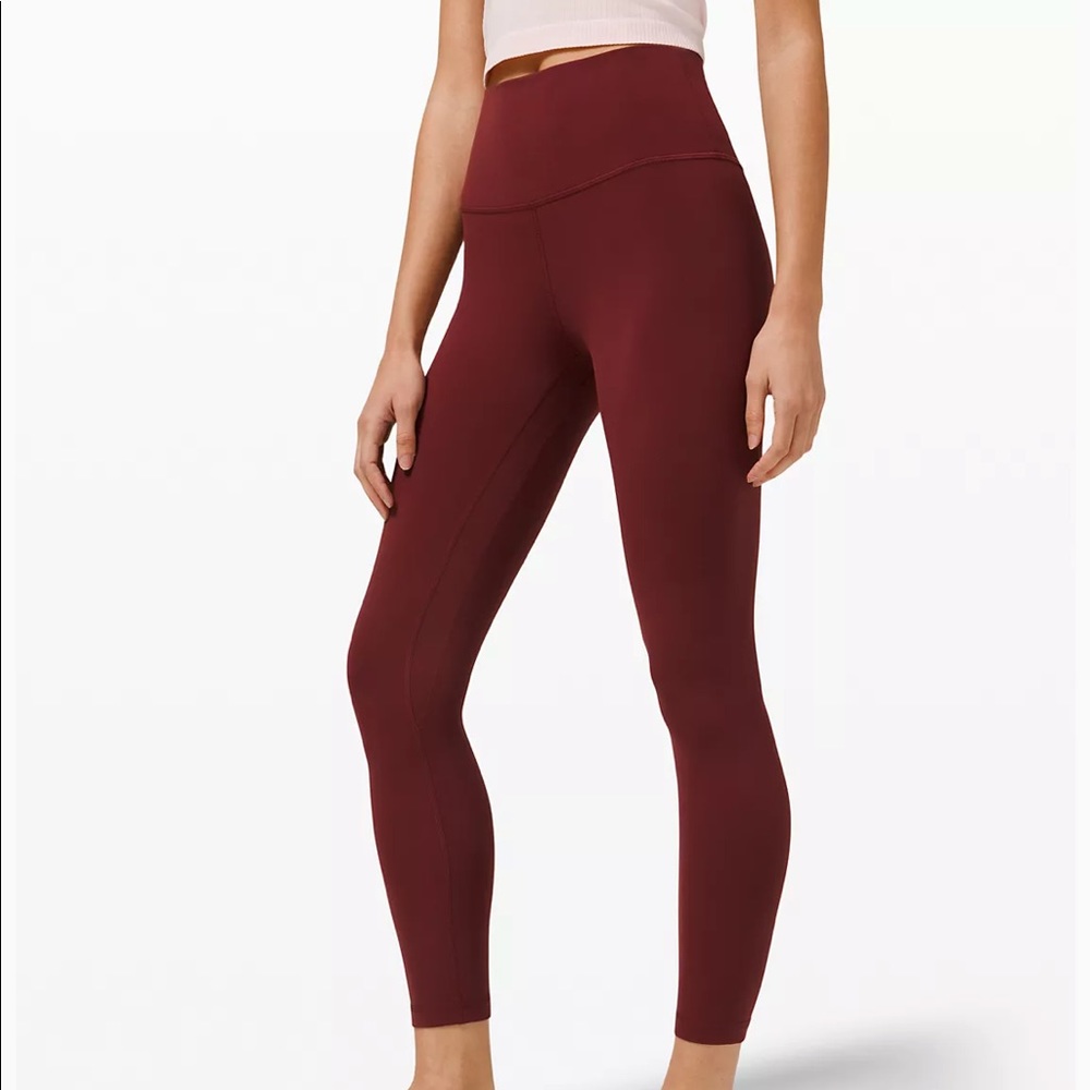 Lululemon align II 25” pant maroon size 4